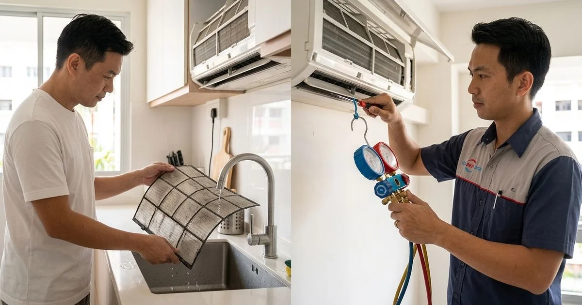 DIY vs Professional Aircon Servicing: What Can You Do Yourself?