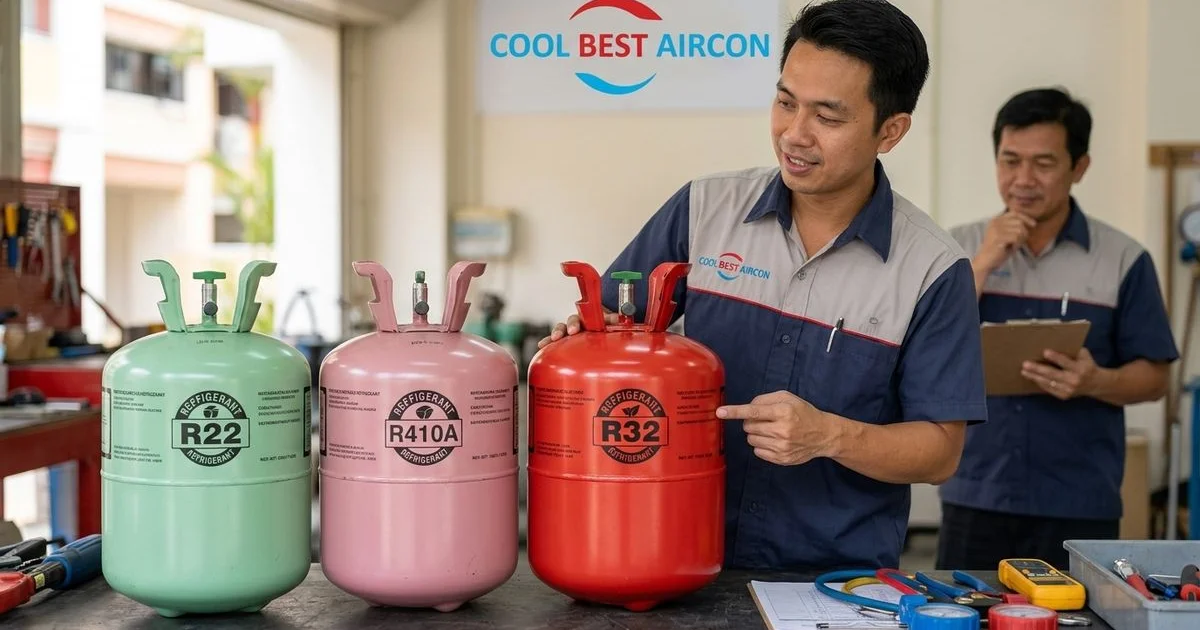 R22 vs R410A vs R32 Gas: What's the Difference for Your Aircon?